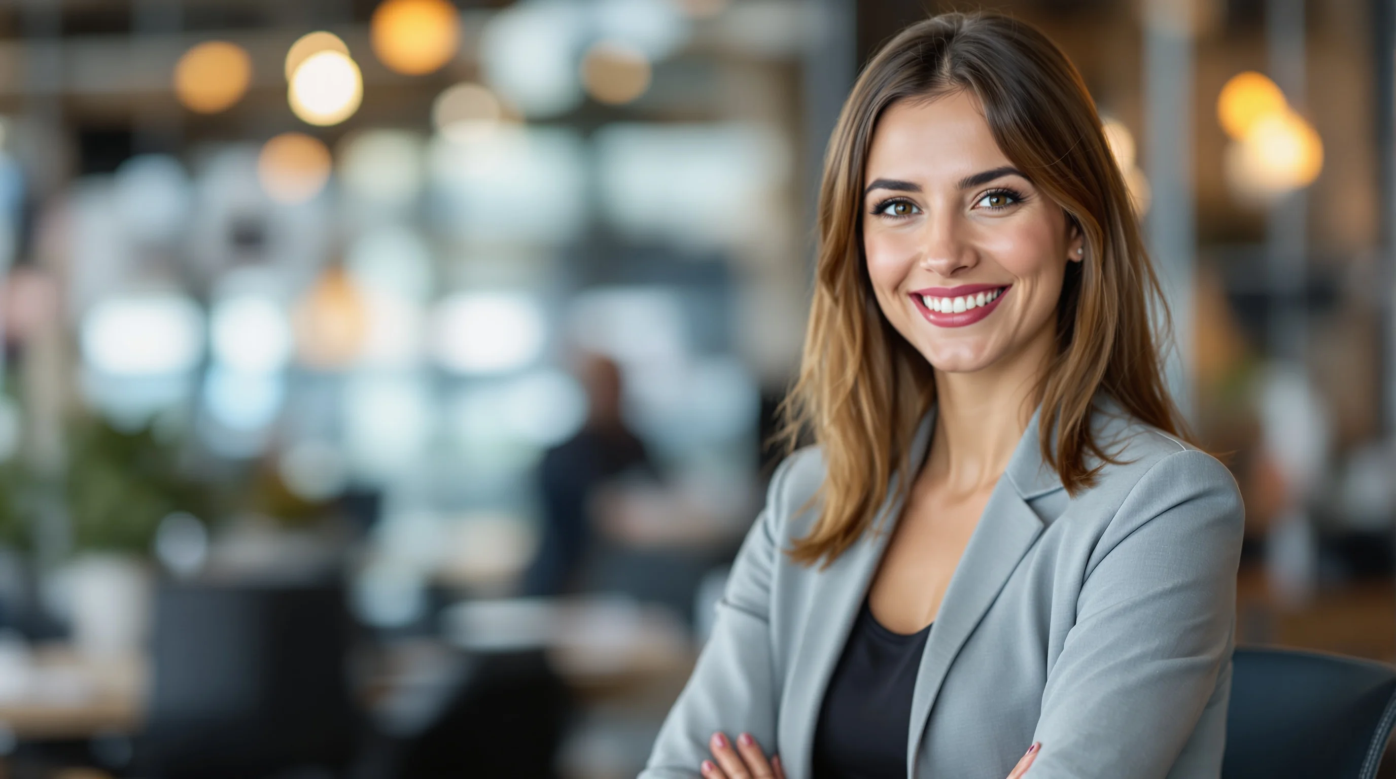 Junger Auszubildender lächelnd vor neutralem Hintergrund