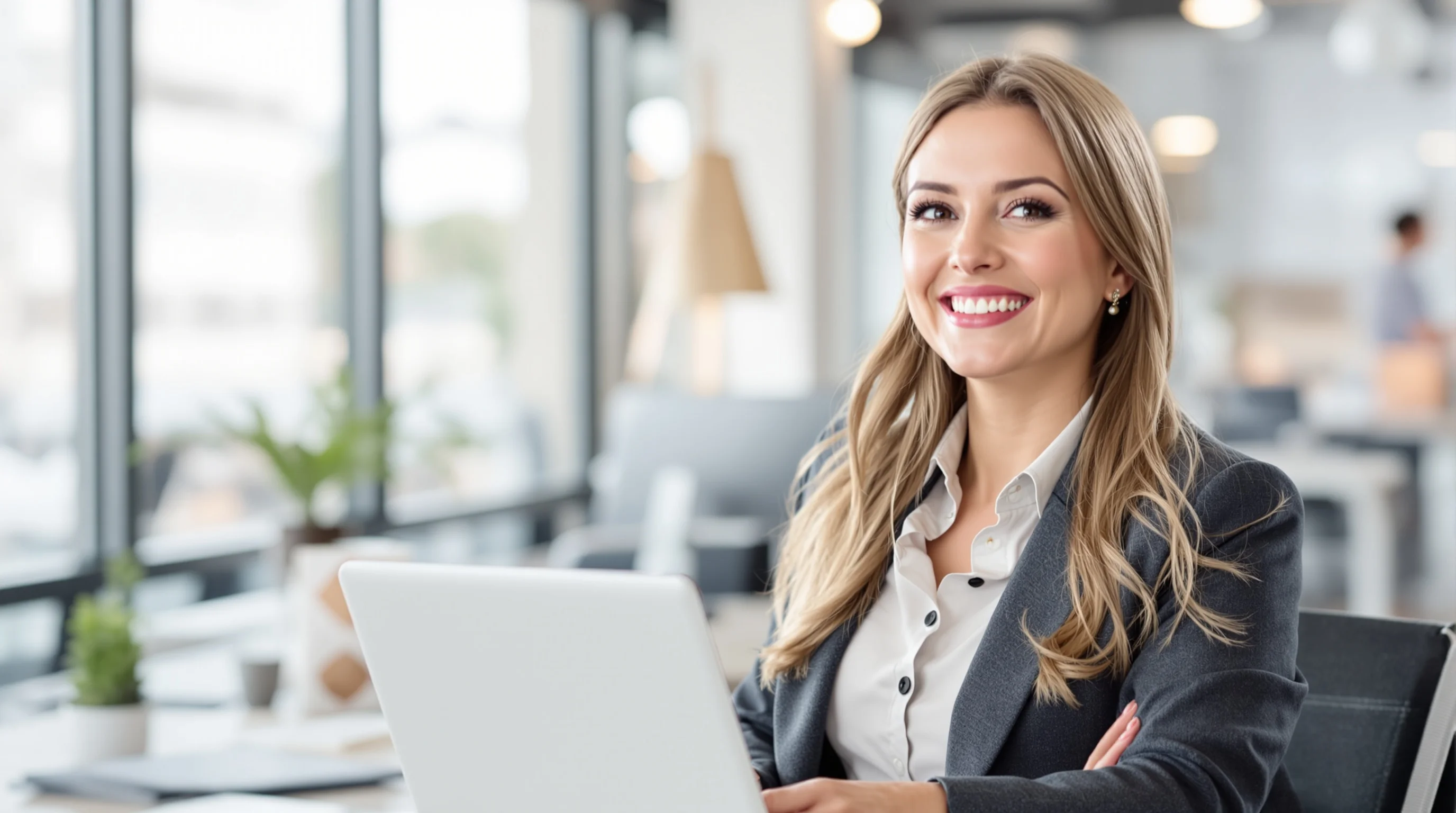 Collage aus mehreren Bewerbungsfoto-Varianten einer Frau in verschiedenen Outfits