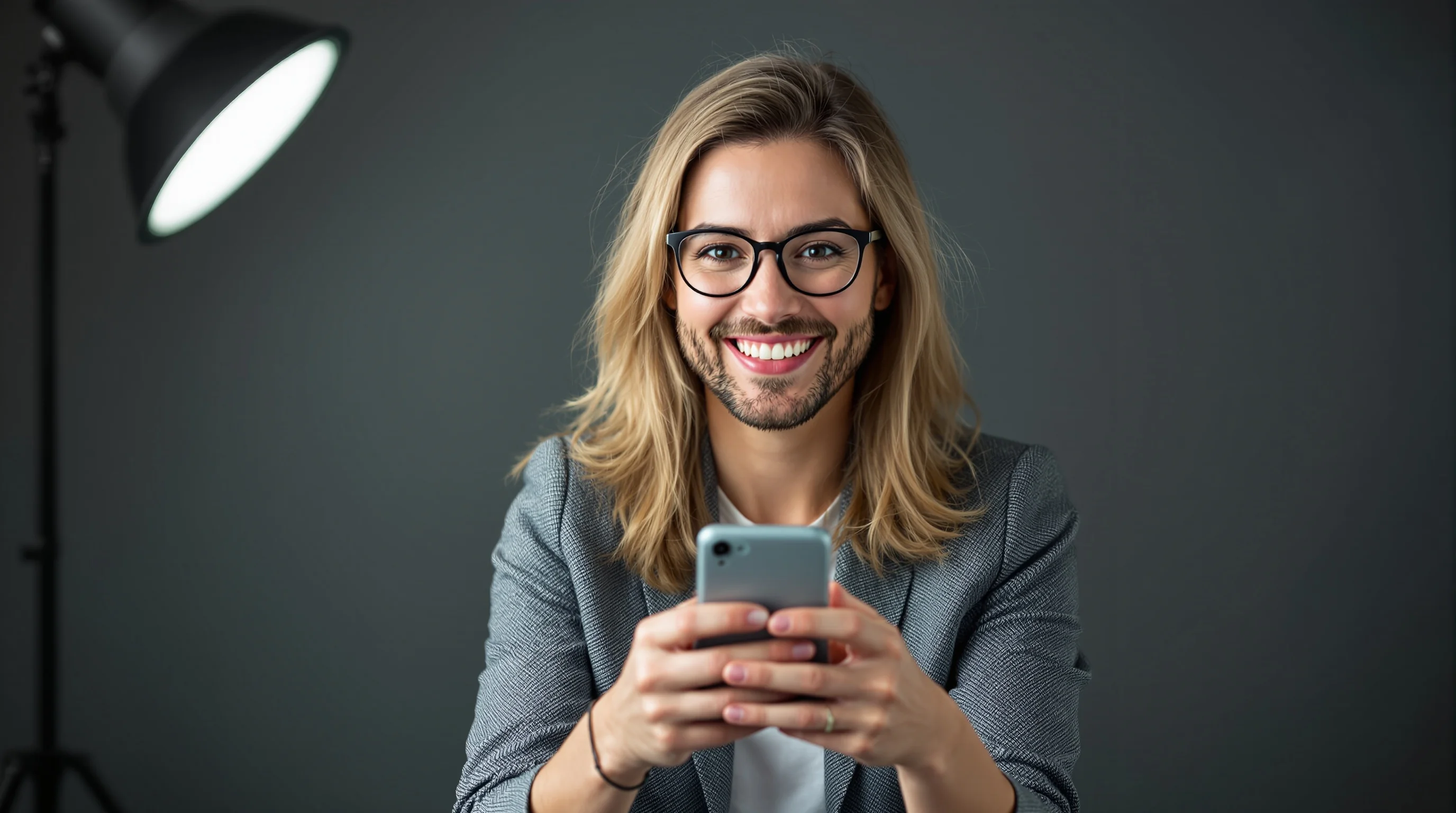 Beispiel für neutralen Hintergrund und optimale Ausleuchtung im Bewerbungsfoto