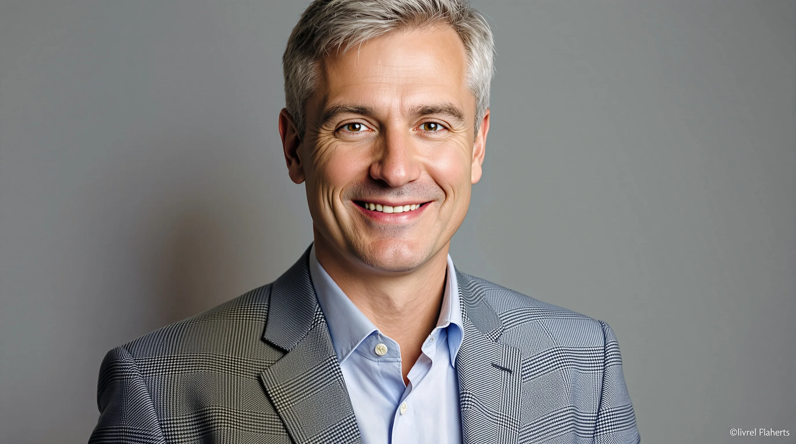 Smartphone‑Aufnahme, die per KI in mehrere professionelle Business‑Portraits verwandelt wird