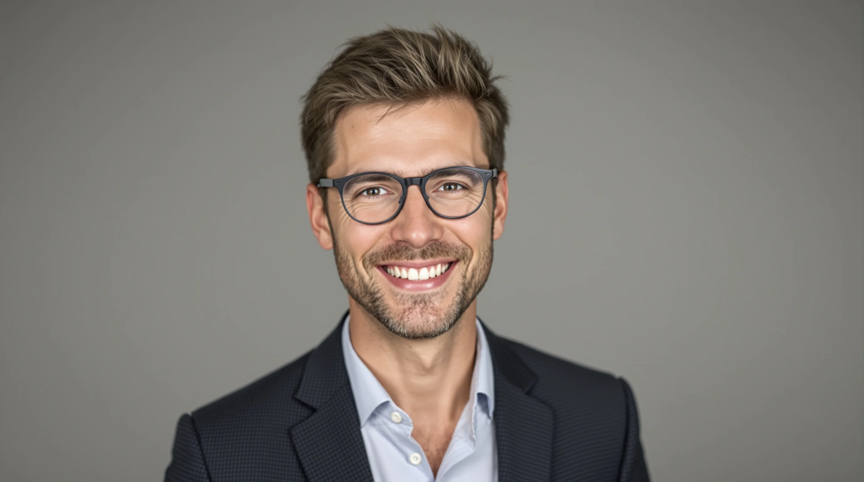 Junge Bewerber vergleichen verschiedene KI-generierte Bewerbungsfotos auf einem Laptop