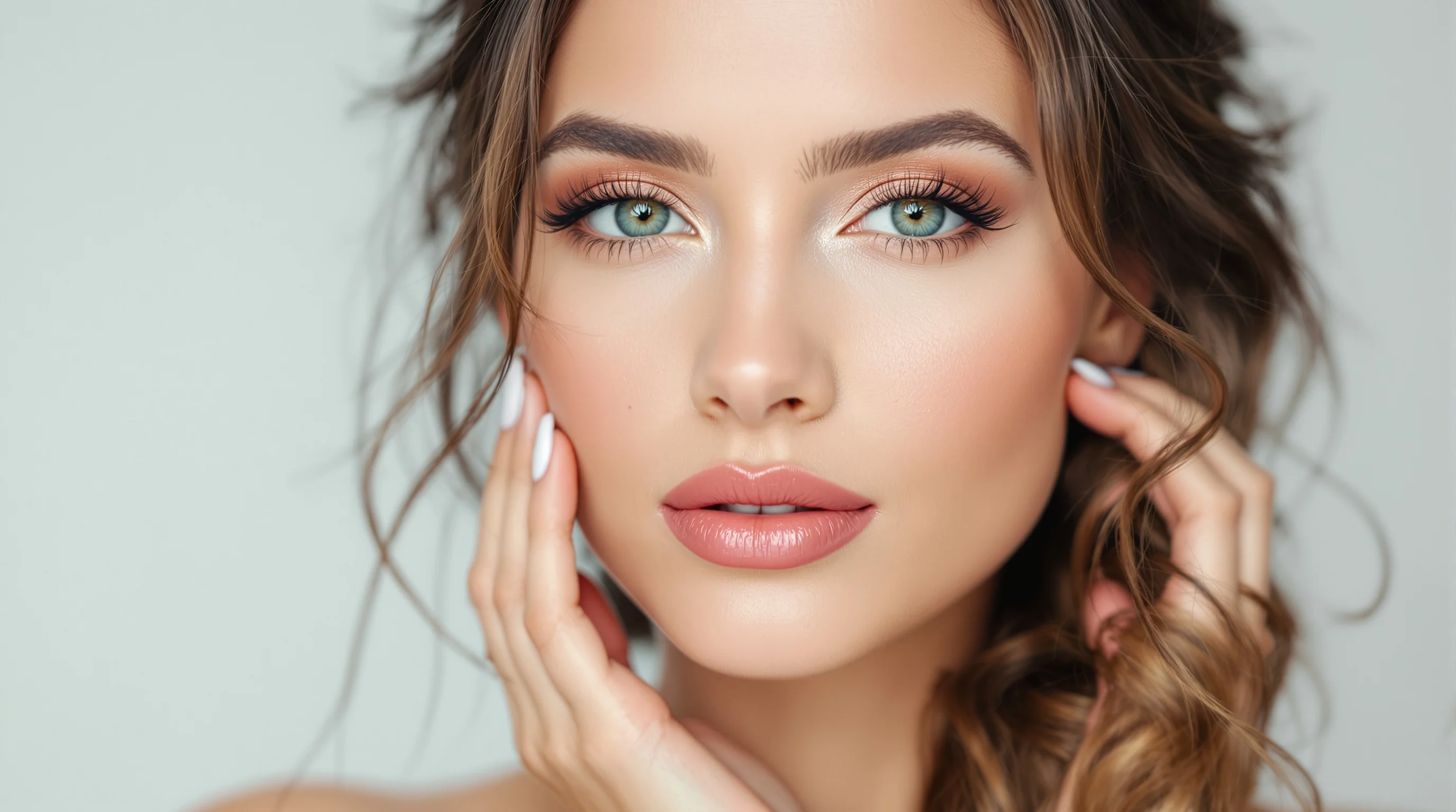 Make-up-Produkte und Pinsel für ein dezentes Business-Make-up