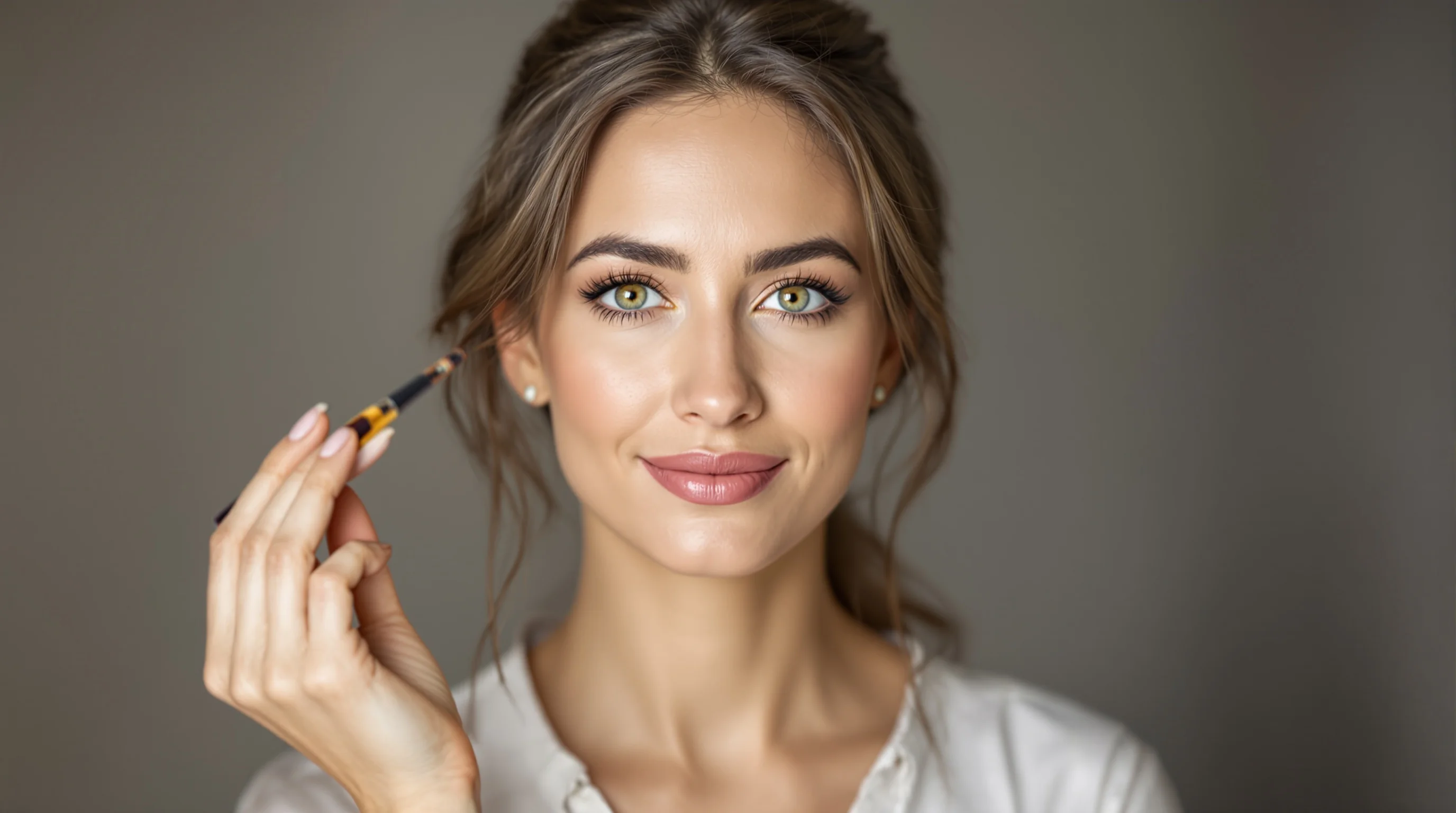 Nahaufnahme: Natürliches Make-up mit mattiertem Finish